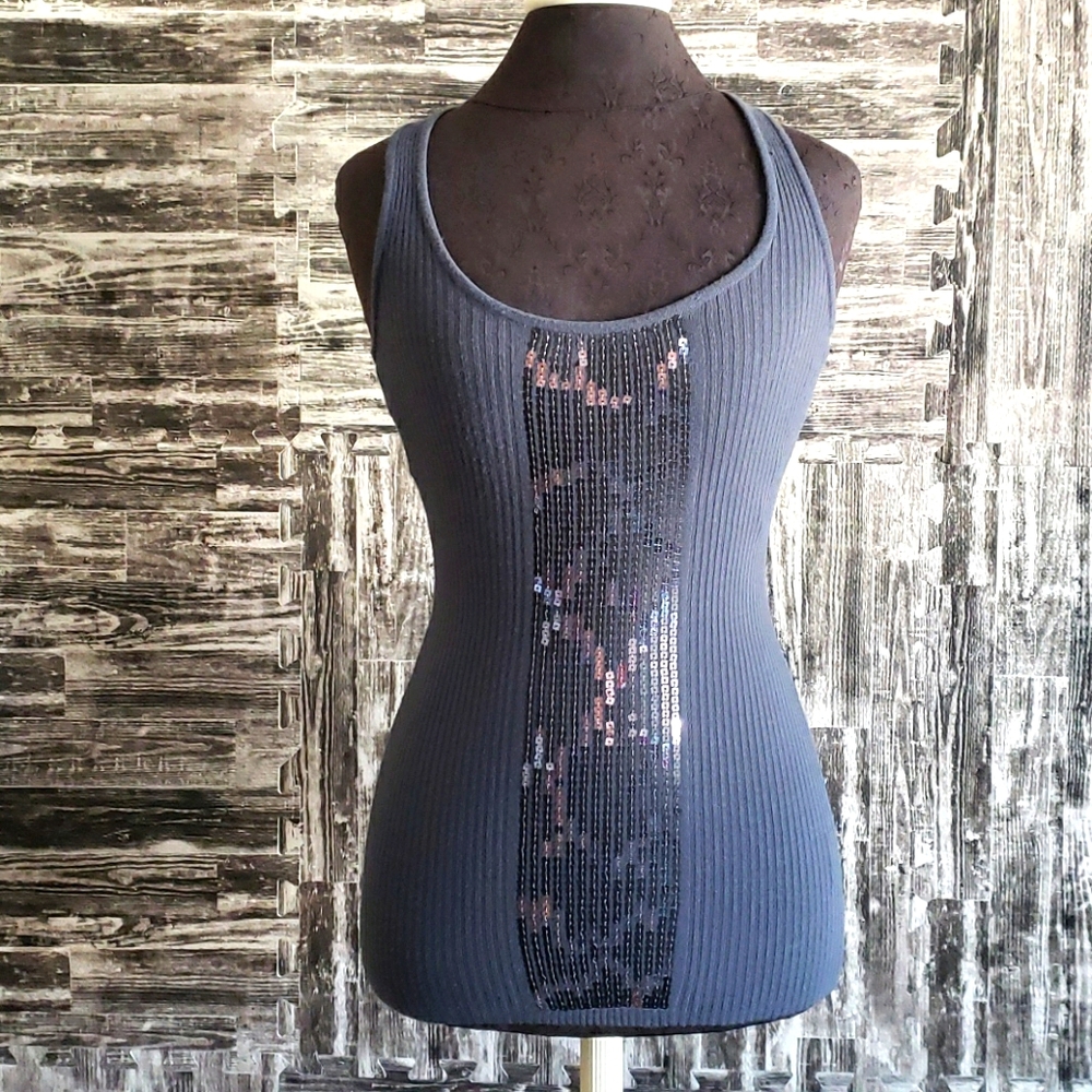 BeBe Ribbed Racerback ribbed Tank XS - Picture 2 of 10